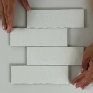 Beperkte Voorraad Jabo Kalma wandtegel 19x6cm wit mat