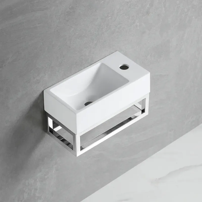 Best Design R-Line Chrome fontein 36cm wit glans met chroom frame Hoge Kwaliteit