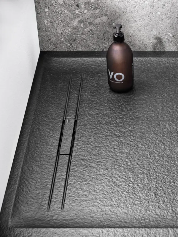 Voordeelprijs Geberit Sestra douchevloer antislip 100x70cm antraciet mat