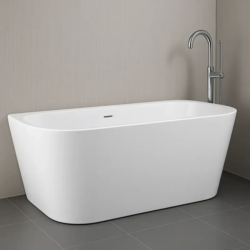 Sanigoods Zoro half vrijstaand bad 170x80cm wit glans Korting
