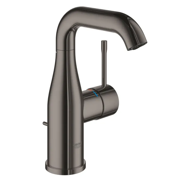 Grohe Essence New wastafelkraan M-size met hoge draaibare uitloop cartouche hard graphite Betrouwbaar