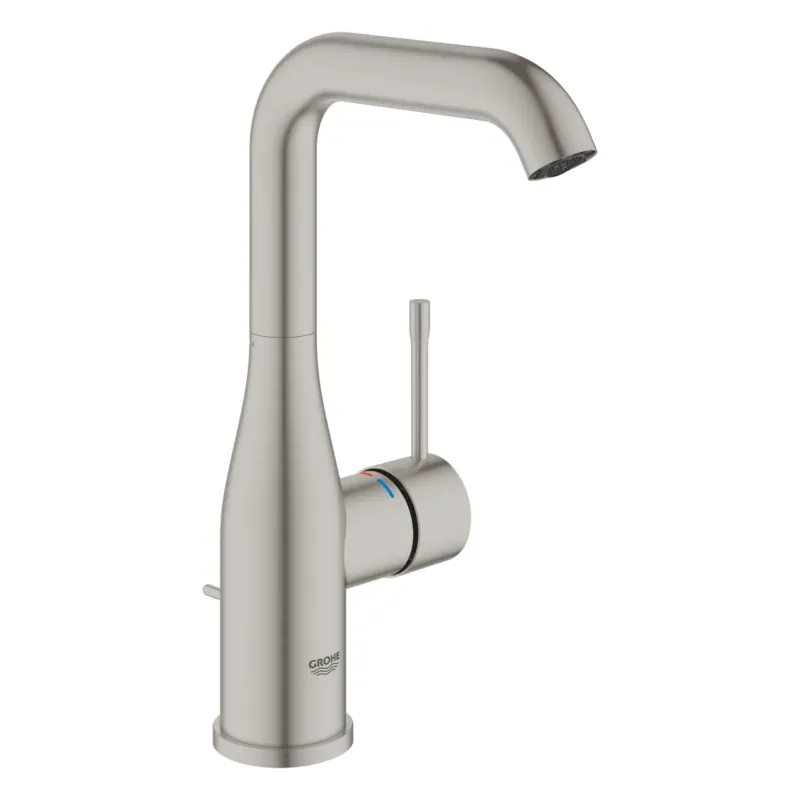 Grohe Essence New wastafelkraan L-size met hoge draaibare uitloop cartouche supersteel Alleen Vandaag