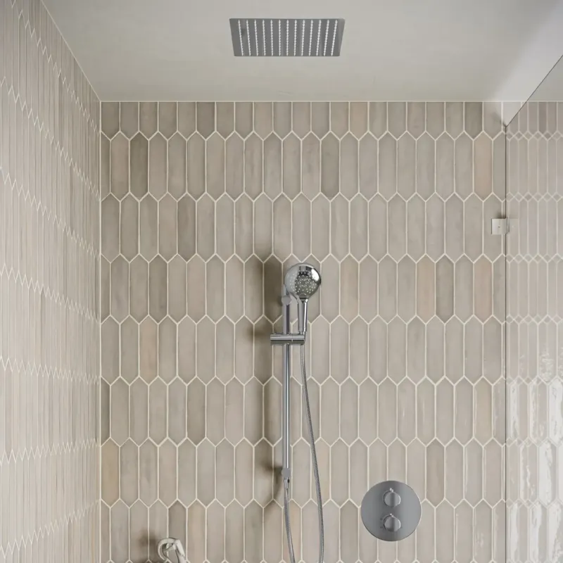 Snelle Levering Saniclear Cube inbouw regendouche rond met inbouw douchekop 30x30cm, glijstang en 2 standen handdouche chroom