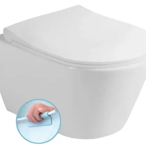 Sapho Avva randloos toilet verkort wit glans Meest Verkocht