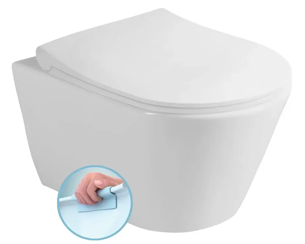 Sapho Avva randloos toilet verkort wit glans Meest Verkocht