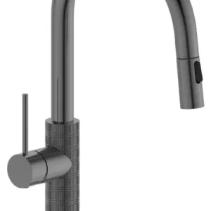 Sapho Flawo hoge keukenkraan met uittrekbare sproeier gunmetal Betaalbaar