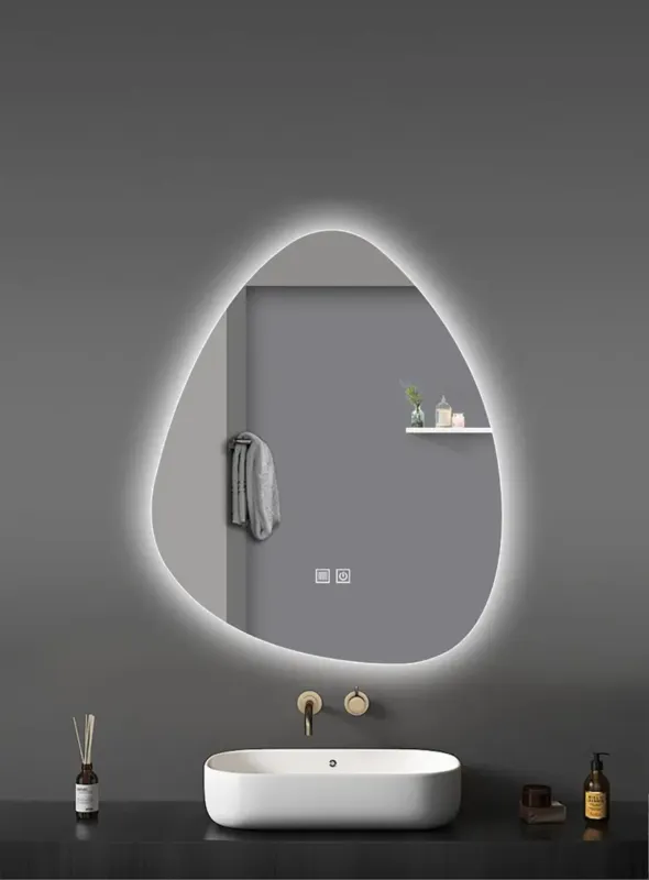 Aanbieding Sanigoods Ovo organische spiegel met verlichting en verwarming 60x100cm