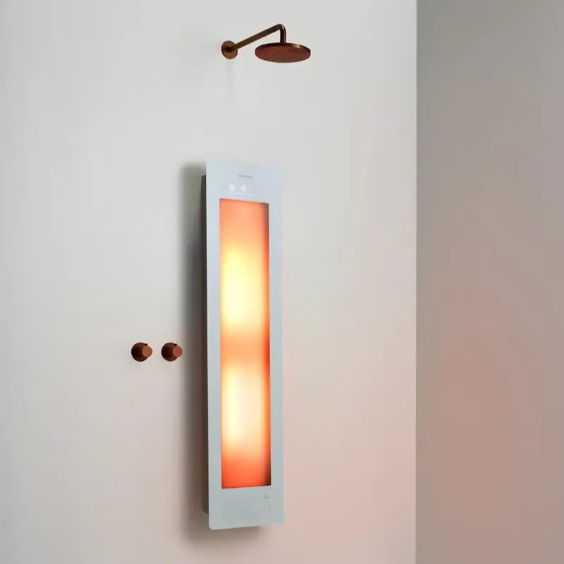 Korting Sunshower Round One Medium White infraroodlamp 33x140x10cm opbouw