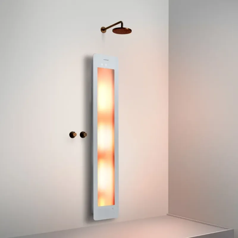 Dagaanbieding Sunshower Round One Large White infraroodlamp 33x185x10cm opbouw