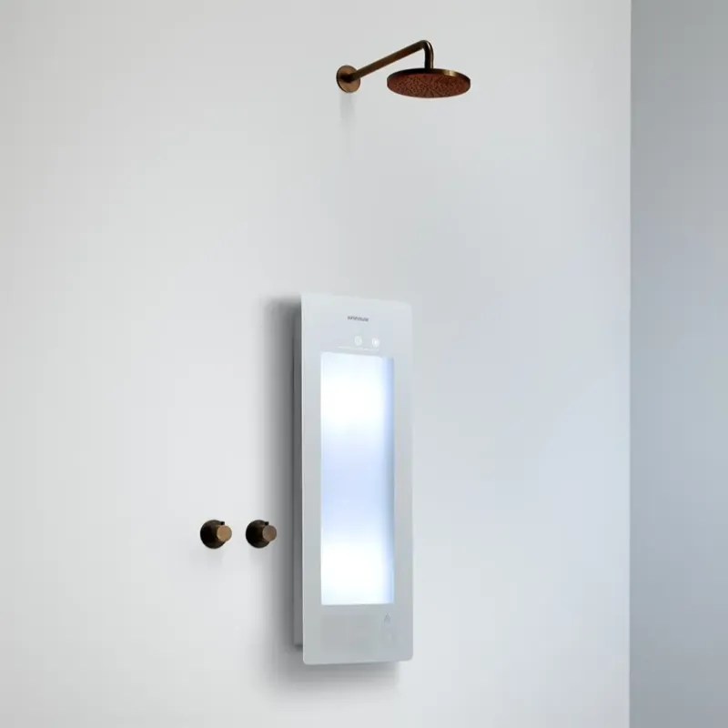 Laatste Kans Sunshower Round Plus Small White infraroodlamp en UV 33x95x10cm opbouw