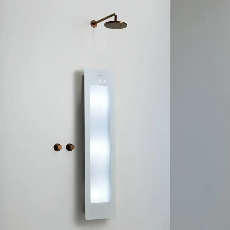 Premium Sunshower Round Plus Medium White infraroodlamp en UV 33x140x10cm opbouw