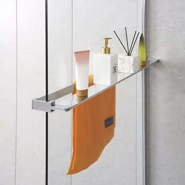Populair Sapho Shelf handdoekhouder en planchet voor douchewand chroom