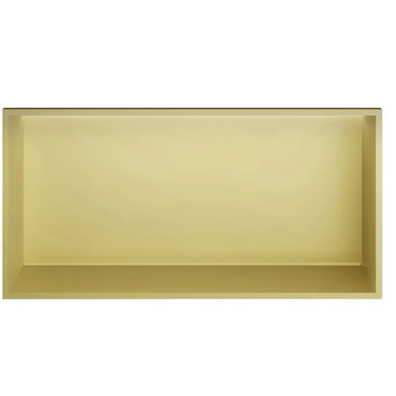 Hotbath &More inbouwnis met verlichting 30x60x10cm geborsteld messing PVD Koop Vandaag