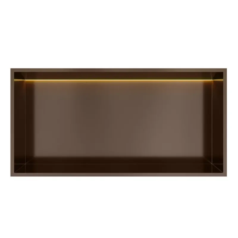 Op = Op Hotbath &More inbouwnis met verlichting 30x60x10cm tuscan bronze