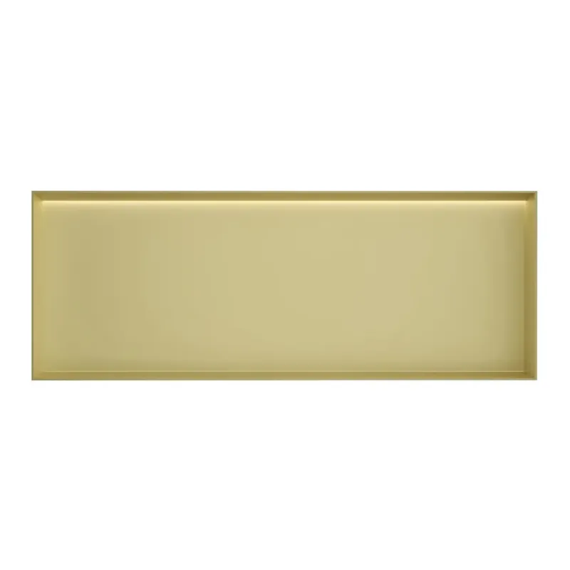 Hotbath &More frameless inbouwnis met verlichting 30x80x10cm geborsteld messing PVD Speciale Aanbieding