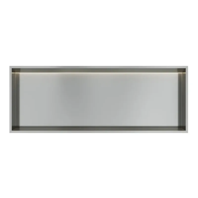 Hotbath &More inbouwnis met verlichting 30x80x10cm RVS Uitverkoop