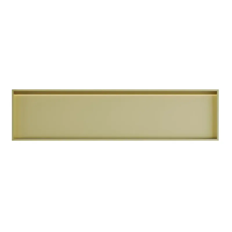 Finale Uitverkoop Hotbath &More inbouwnis met verlichting 30x120x10cm geborsteld messing PVD