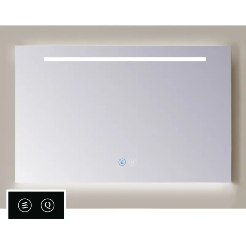 Sanicare Tutti LTD spiegel met verwarming, verlichting rondom, LED lichtstrook en touch bediening 90cm Hoge Kwaliteit