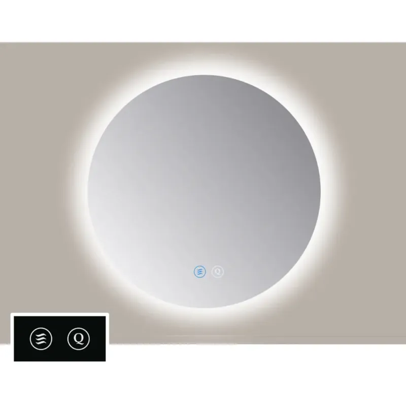 Actieprijs Sanicare Tutti RTA ronde spiegel met verwarming, verlichting rondom en touch bediening 80cm