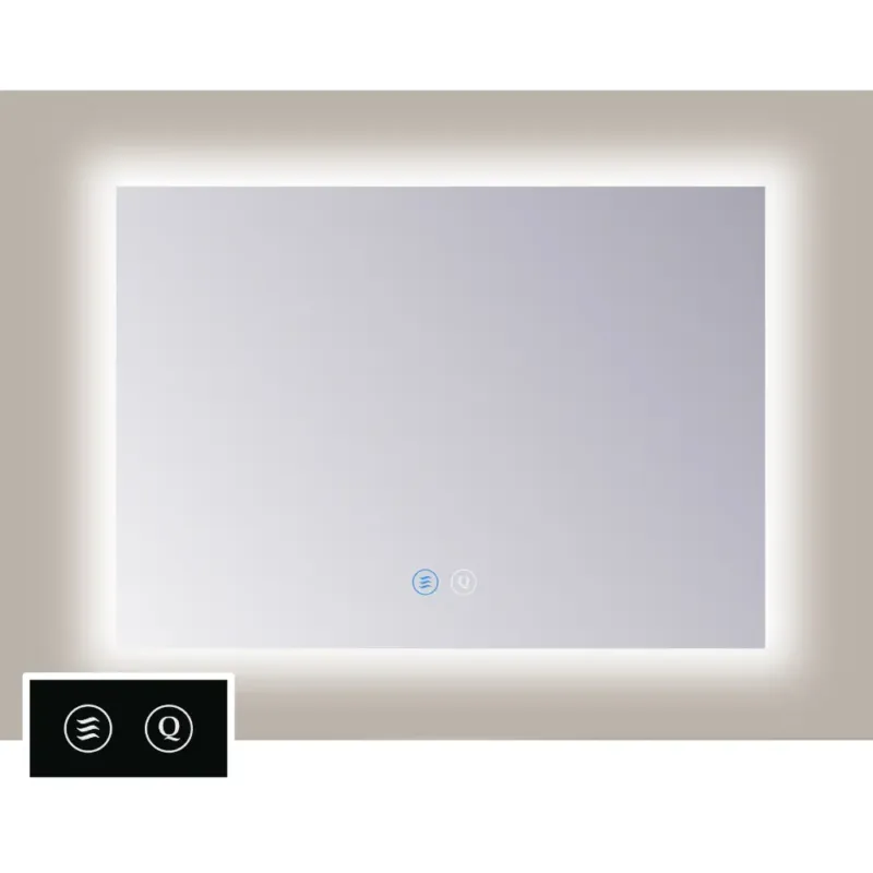 Beste Prijs Sanicare Tutti LTA spiegel zwart met verwarming, verlichting rondom en touch bediening 80cm