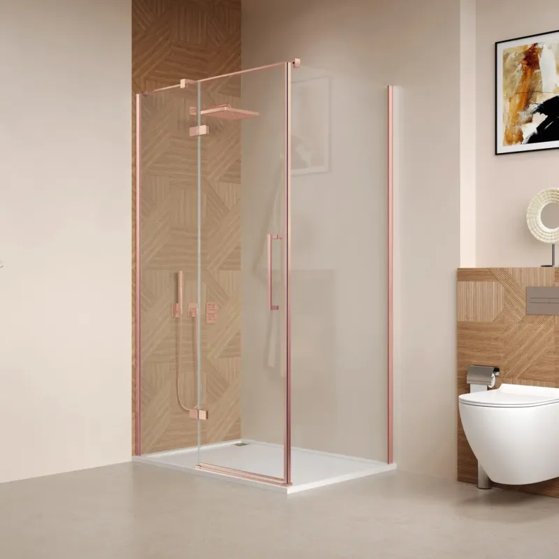 Saniclear Pure douchecabine 80x90cm geborsteld koper Favoriet