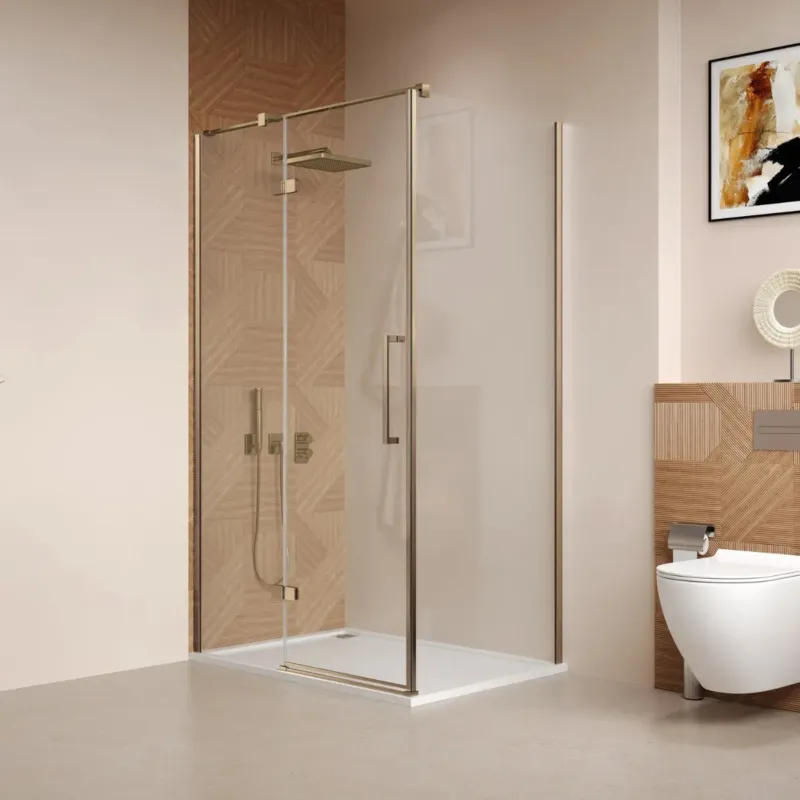 Saniclear Pure douchecabine 110x90cm verouderd messing Bestseller
