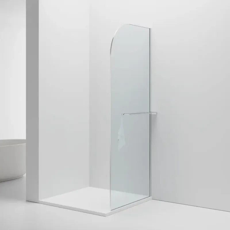 Beperkt Aanbod Sanigoods Arcana inloopdouche met handdoekhouder chroom 100x200cm