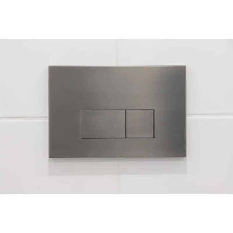 SCHADEMODEL Qeramiq Push metalen drukplaat gunmetal met vierkante knoppen voor o.a. UP320 inbouwreservoir Weekendaanbieding