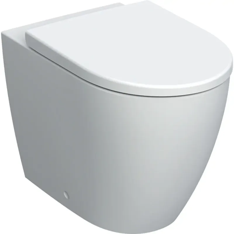 Laatste Versie Geberit iCon staand randloos toilet PK met softclose zitting wit mat