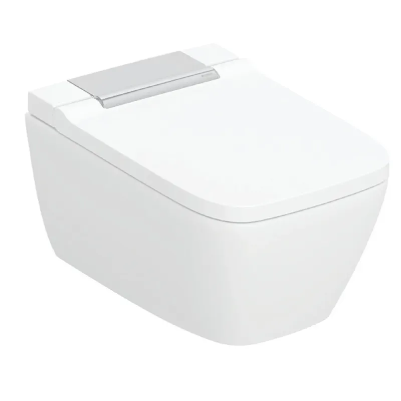 Favoriet Geberit AquaClean Sela Square douche wc met KeraTect wit glans met chroom