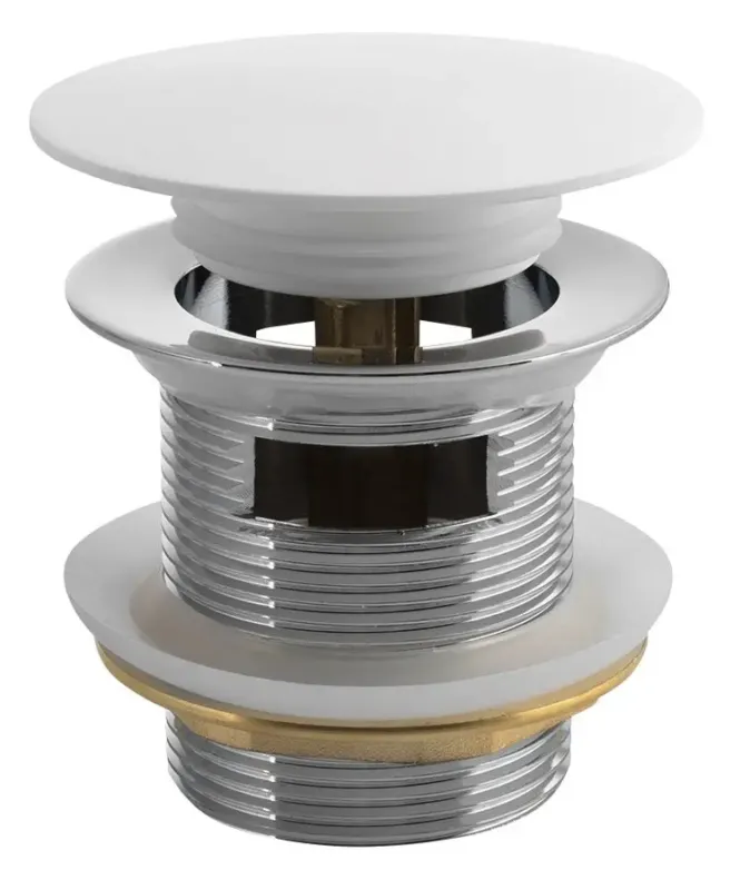 Polysan Click Clack bad afvoerplug wit mat 75mm Betrouwbaar