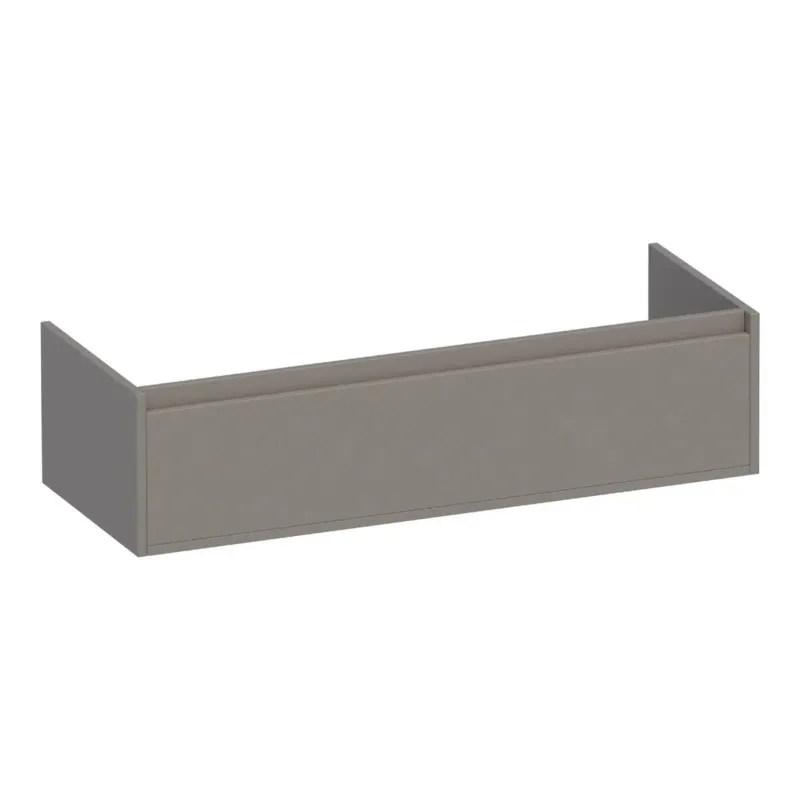 Brauer Hope onderkast 120cm met 1 softclose lade en 1 sifon uitsparing taupe mat Beperkte Voorraad