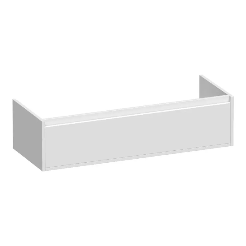 Hoge Kwaliteit Brauer Hope onderkast 120cm met 1 softclose lade en 1 sifon uitsparing wit mat