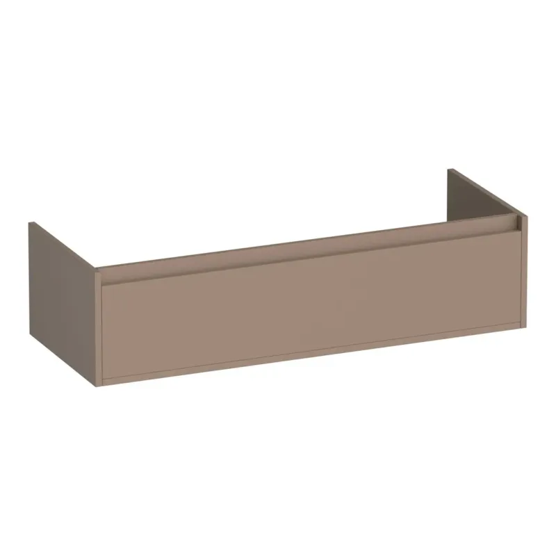 Betrouwbaar Brauer Hope onderkast 120cm met 2 softclose lades en 2 sifon uitsparingen mokka mat