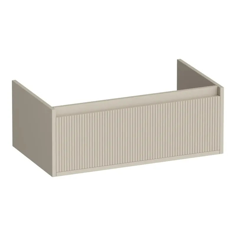 Brauer Hope Wavy onderkast 80cm met 1 softclose lade beige mat Flitsaanbieding