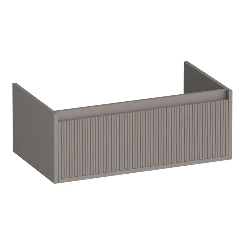 Finale Uitverkoop Brauer Hope Wavy onderkast 80cm met 1 softclose lade taupe mat