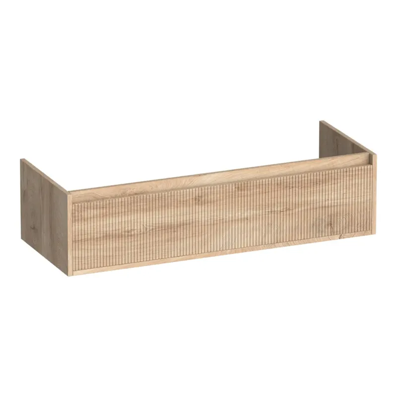 Speciale Aanbieding Brauer Hope Wavy onderkast 120cm met 1 softclose lade en 1 sifon uitsparing forest wheat