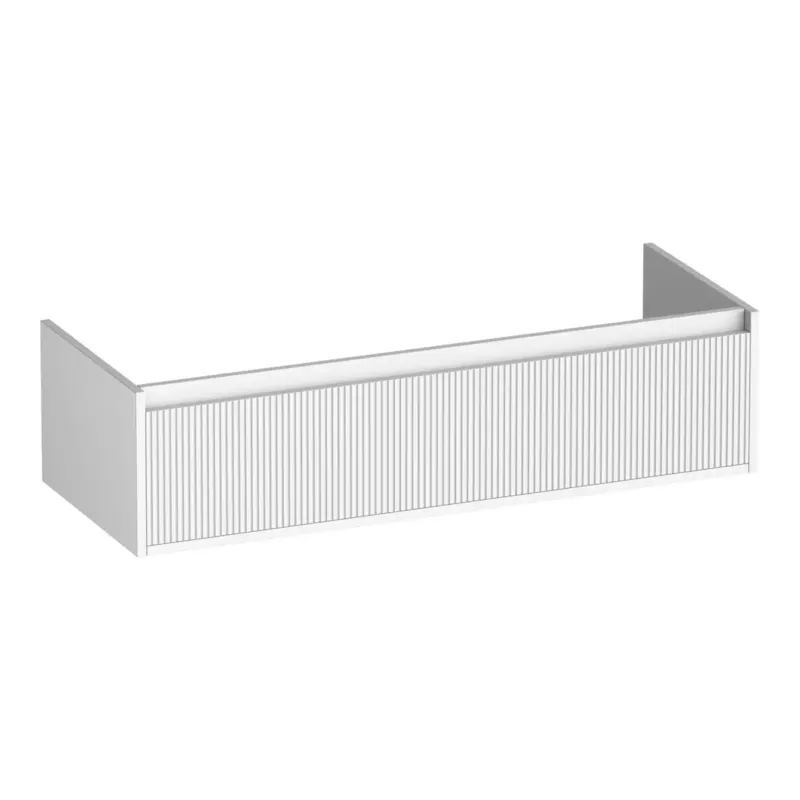 Nieuw Brauer Hope Wavy onderkast 120cm met 1 softclose lade en 1 sifon uitsparing wit mat