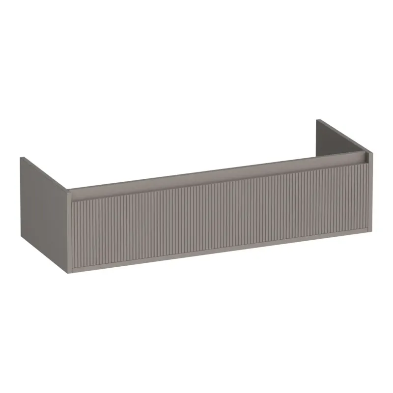 Koop Vandaag Brauer Hope Wavy onderkast 120cm met 2 softclose lades en 2 sifon uitsparingen taupe mat