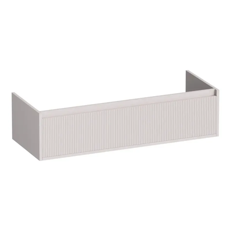 Brauer Hope Wavy onderkast 120cm met 2 softclose lades en 2 sifon uitsparingen zand mat Direct Beschikbaar