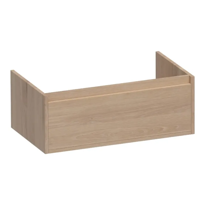 Brauer Hope onderkast 80cm met 1 softclose lade lamellen eiken naturel Betaalbaar