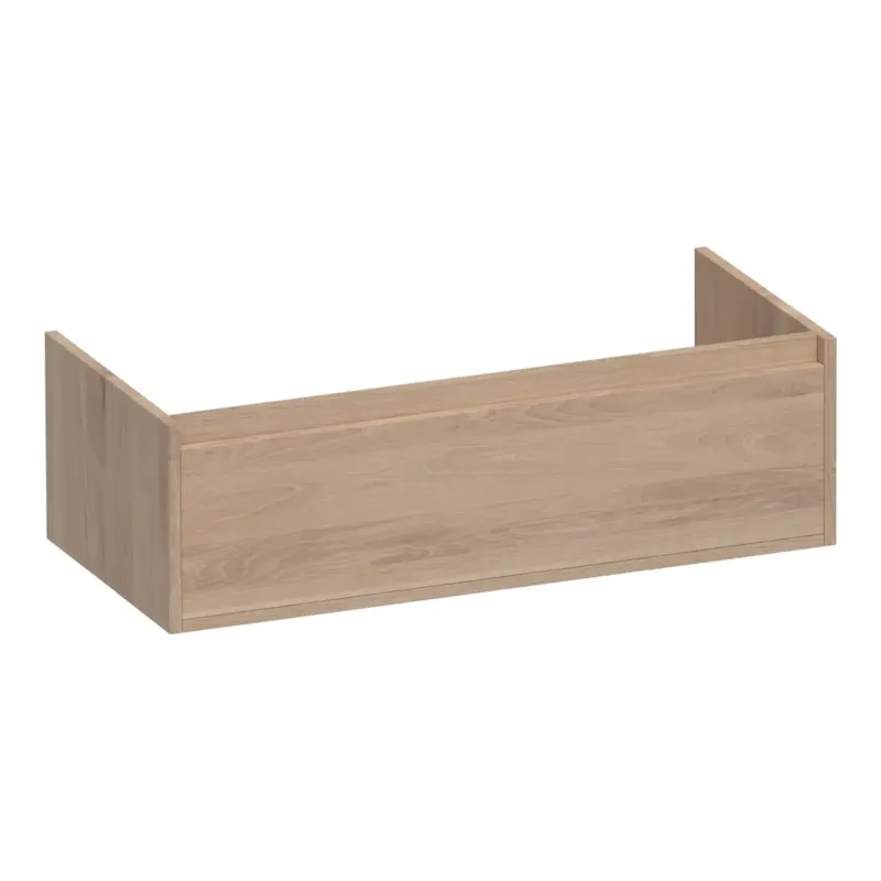 Brauer Hope onderkast 100cm met 1 softclose lade lamellen eiken naturel Lage Prijs