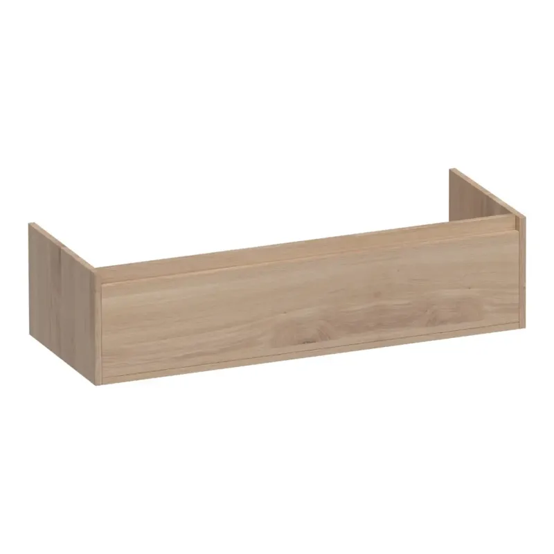 Brauer Hope onderkast 120cm met 2 softclose lades en 2 sifon uitsparingen lamellen eiken naturel Beperkte Voorraad