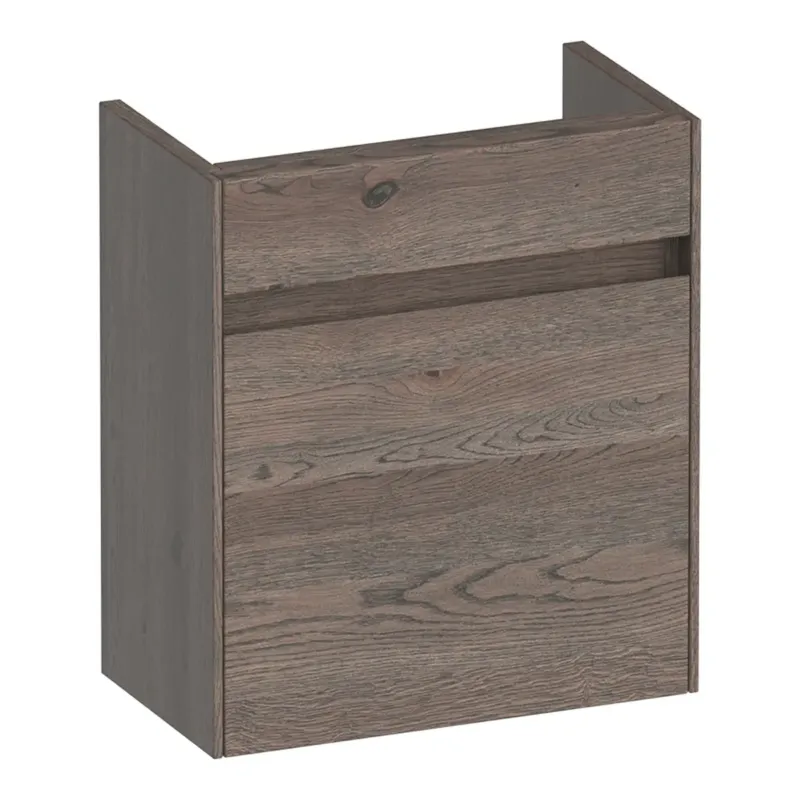 Shop Nu Brauer Inspire fonteinkast 40cm met 1 deur linksdraaiend lamellen eiken zwart