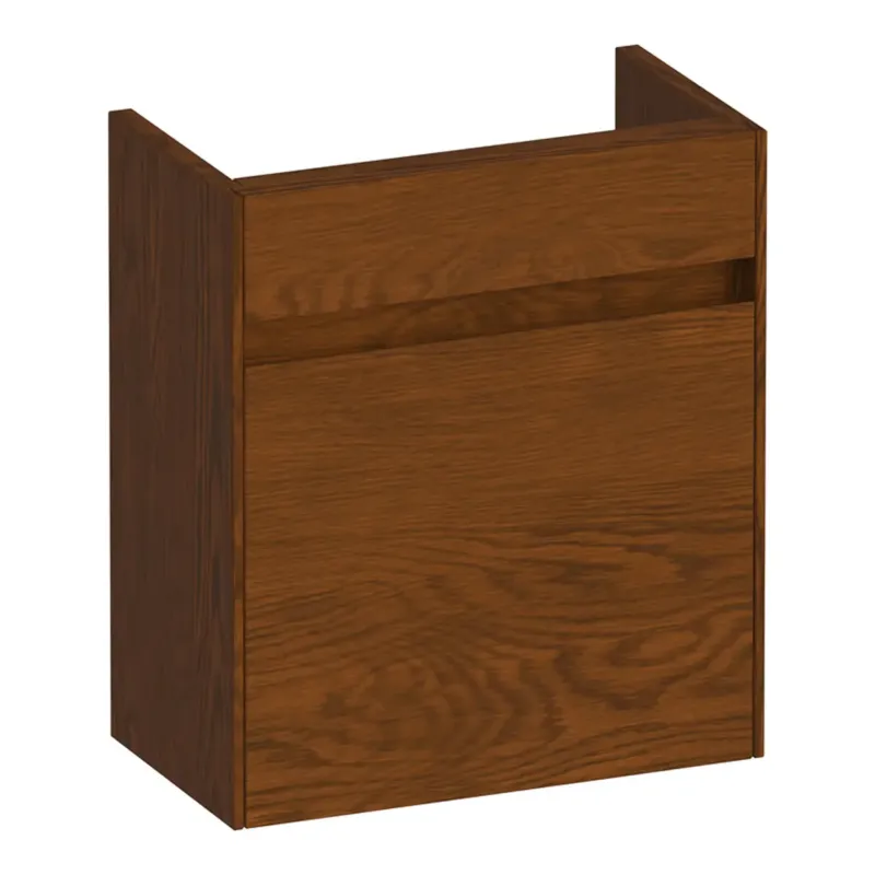 Beste Prijs Brauer Inspire fonteinkast 40cm met 1 deur rechtsdraaiend lamellen eiken bruin
