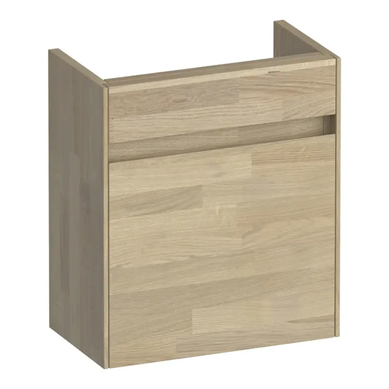 Brauer Inspire fonteinkast 40cm met 1 deur rechtsdraaiend vingerlas eiken grijs Meest Verkocht