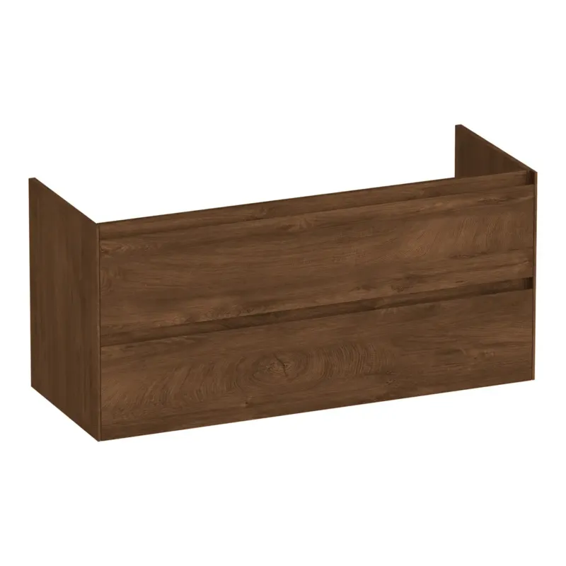Brauer Inspire onderkast 120cm met 2 softclose lades en 2 sifon uitsparingen forest cacao Gecertificeerd
