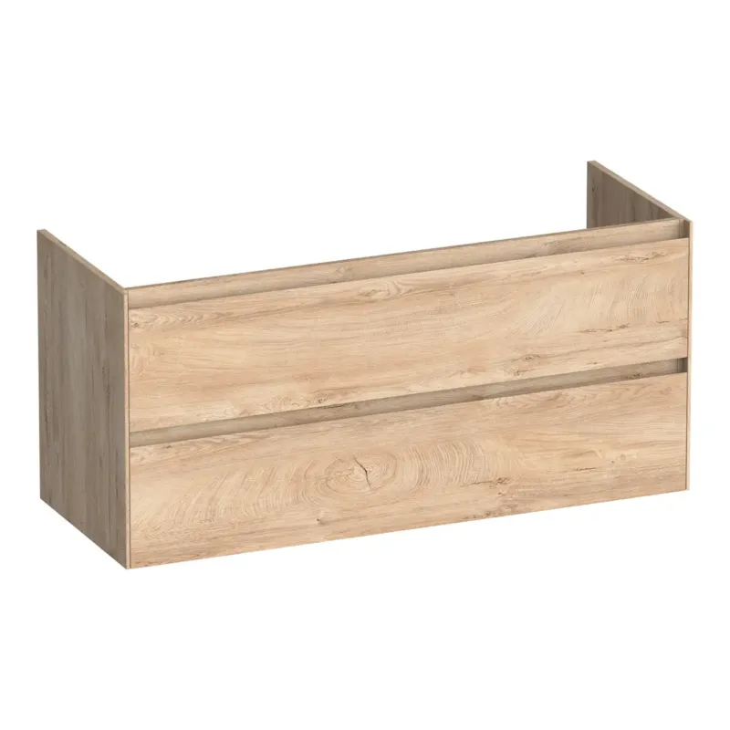 Weekendaanbieding Brauer Inspire onderkast 120cm met 2 softclose lades en 2 sifon uitsparingen forest wheat