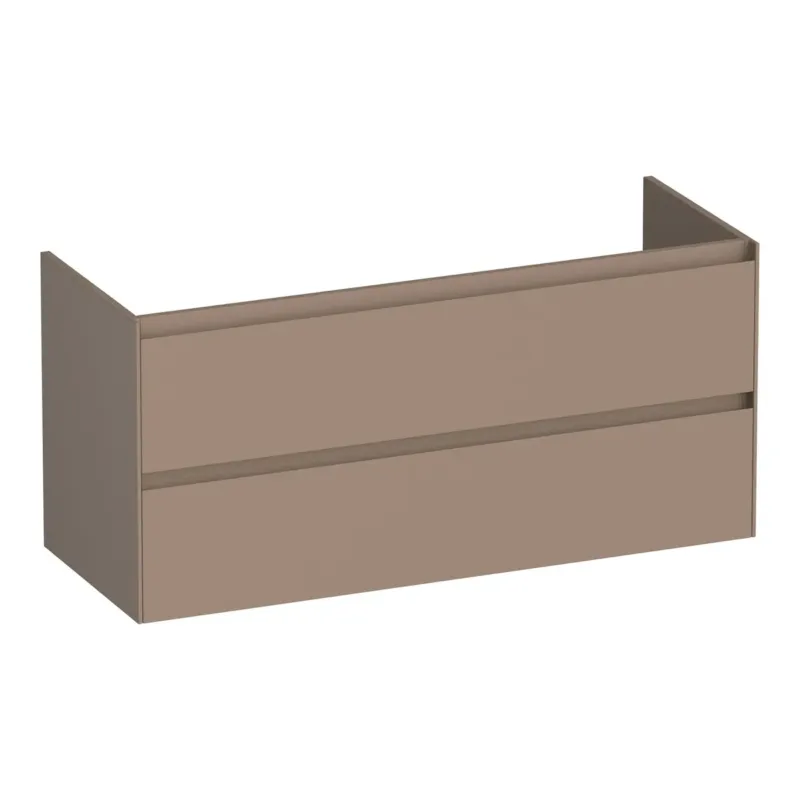 Brauer Inspire onderkast 120cm met 2 softclose lades en 2 sifon uitsparingen mokka mat Nieuw