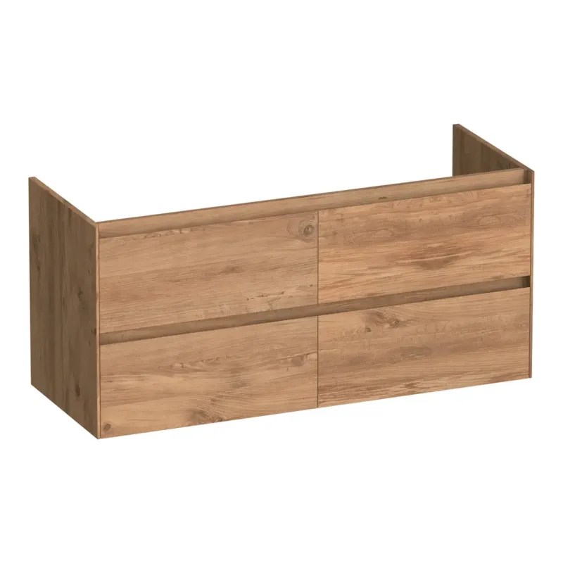 Brauer Inspire onderkast 120cm met 4 softclose lades en 2 sifon uitsparingen chateau Beperkte Voorraad